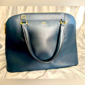 Tumi - Stanton – Deonne Domed Leather Satchel - Navy
